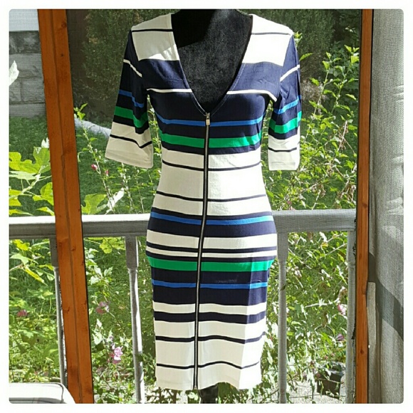 🚫SOLD 🚫 Striped ColorBlock bodycon dress - Picture 2 of 4