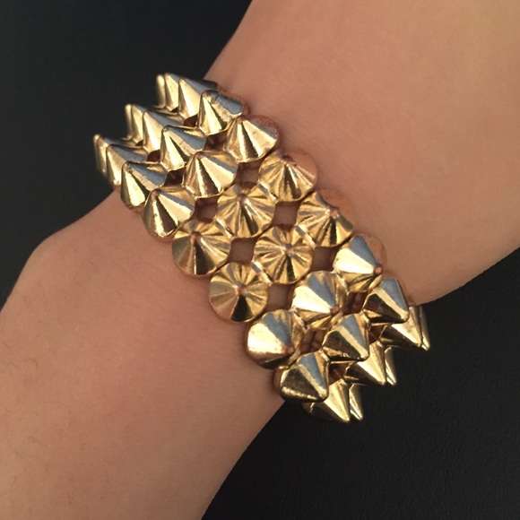 Gold-tone Spiked Bracelet