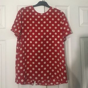 Red Vintage Polka Dot Shirt