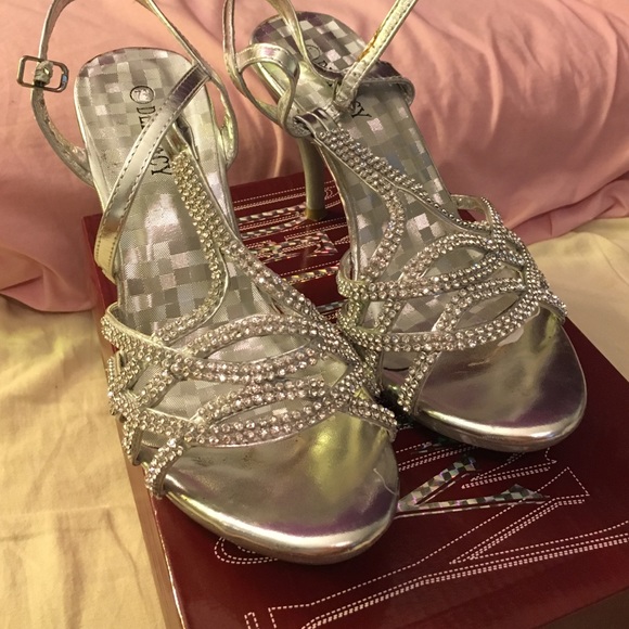 Sparkly crystal heels