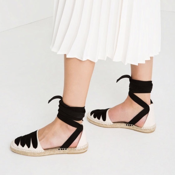 Zara lace up espadrilles