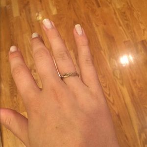 Rose Gold And Silver Twist Diamond Band