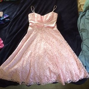 Pink lace dress
