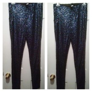 Deep Blue Sequins Pants