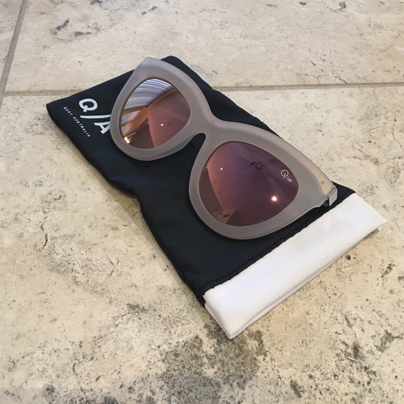 Quay translucent matte pink sunglasses