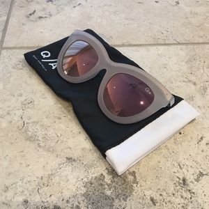 Quay translucent matte pink sunglasses