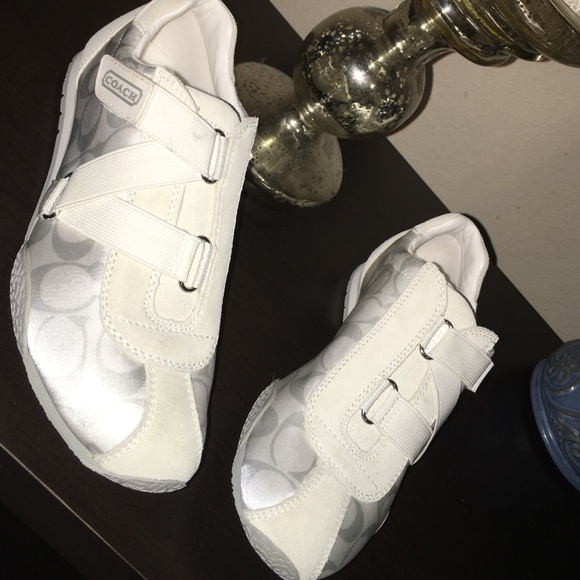 Brand New White Coach Tennis Shoes Sz. 6