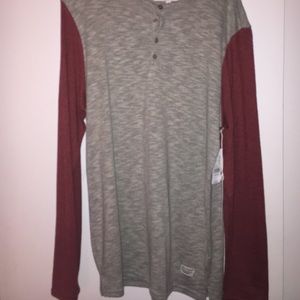 Long sleeve button up t-shirt