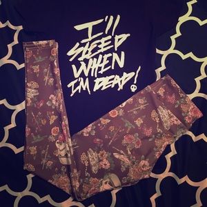 Star Wars floral leggings NWOT!