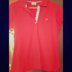 Red Lacoste polo