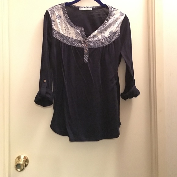 Maurices T-shirt with button sleeves