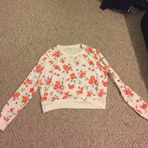 Floral print sweater