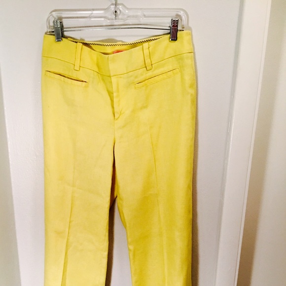 Lilly Pulitzer yellow pants wide leg classic!