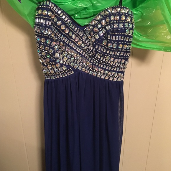 Strapless prom dress