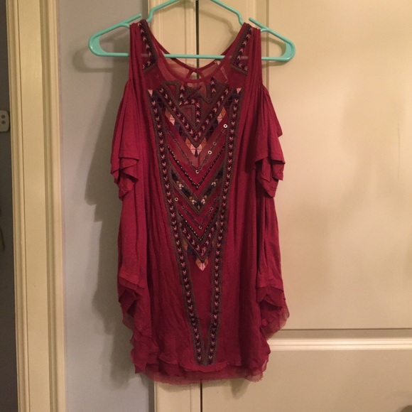 Red Free People Top