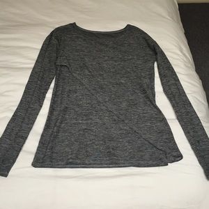 Oiselle, heather gray running long sleeve