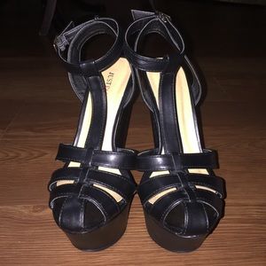 Free with any purchase, gladiator wedges