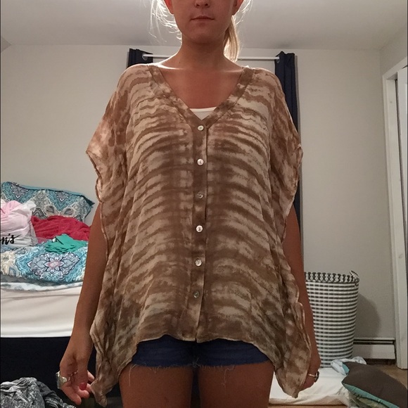 Red Haute Tie Dye Blouse