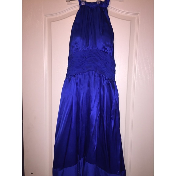 Royal blue halter dress