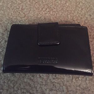 Black patent leather wallet