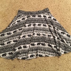 Black and white patterned skirt