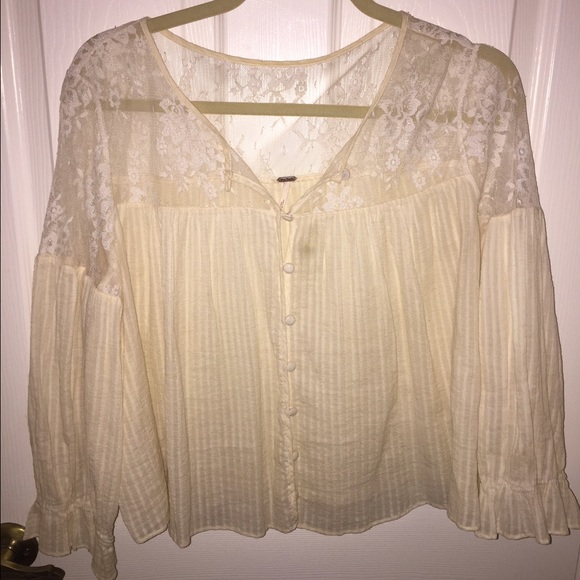 Free people white peasant top!