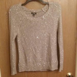 Gray Sequin Sweater