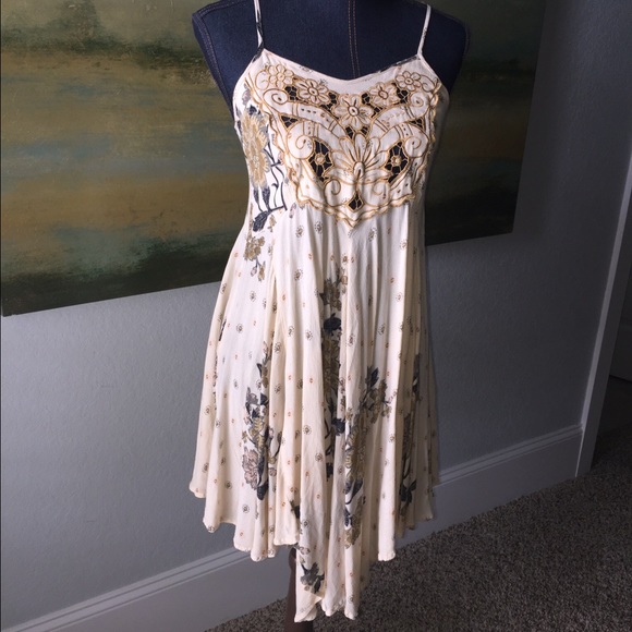 Free People Cream Bali Slip Dress XS