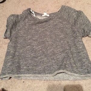 Short sleeve sweater crop top