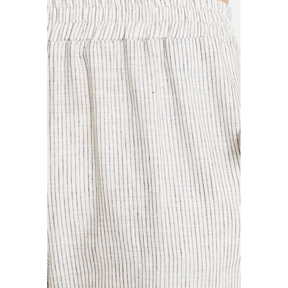 Striped Pull-On Tapered-Leg Linen Pant - Picture 4 of 4