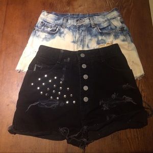 DESTOTYED FESTIVAL JEAN SHORTS STUDDED XS