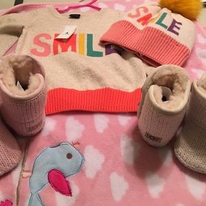 Infant UGG Purl Bootie, Ivory