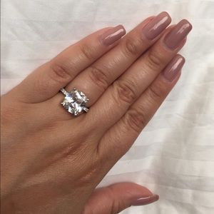 Huge AAA CZ solitaire 925 stamped ring