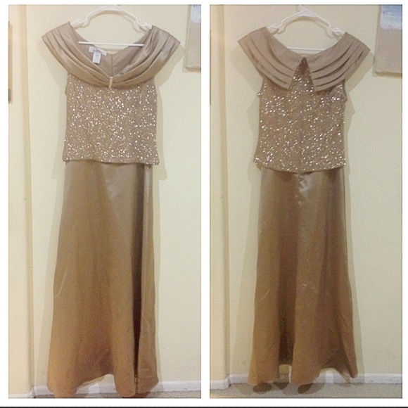Patra Gold Sparkly party dress size 12