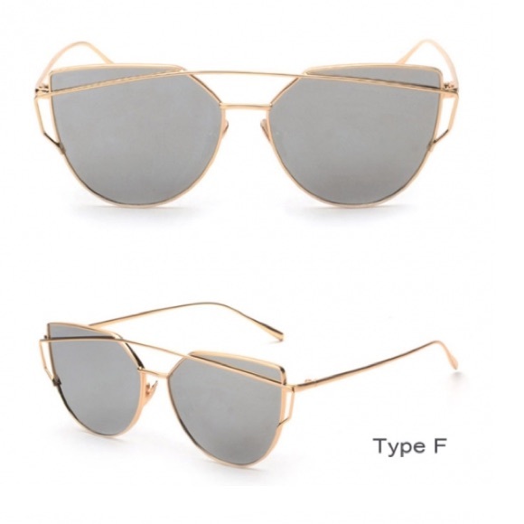 OS silver mirrored sunglasses