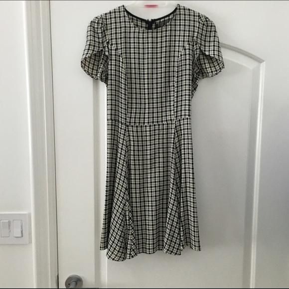 Reformation Checkered Cap Sleeve Dress