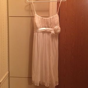 White spaghetti strap dress