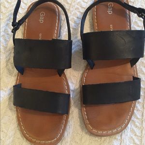 Gap Black leather sandals