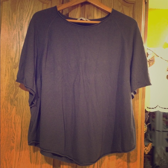 Ann Taylor Medium, Grey Short Sleeve Sweater