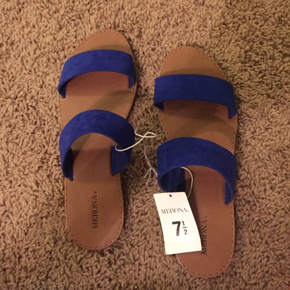 Blue sandals