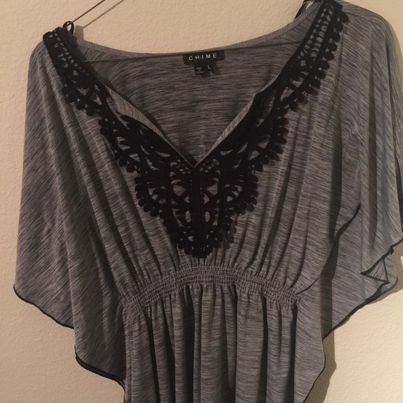 Blouse gray and black. Like new!