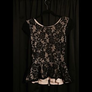 Lace peplum