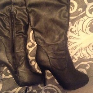 Black over the knee boots