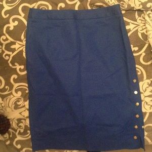 Blue pencil skirt