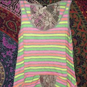 Neon mesh top