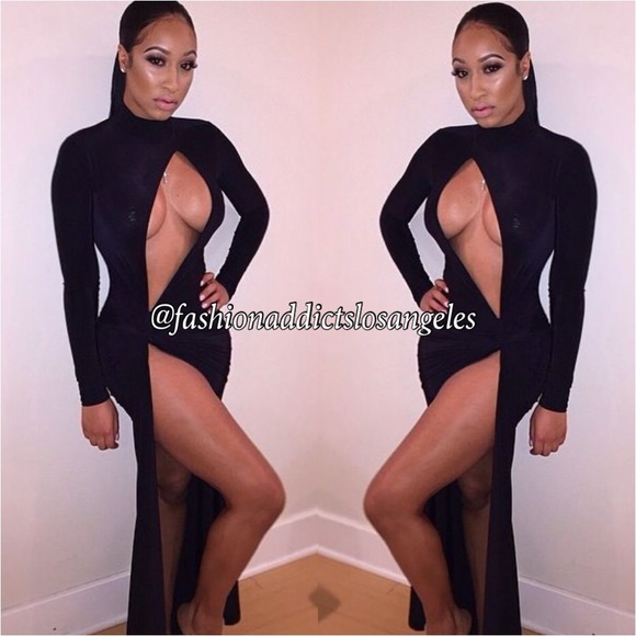 Fashion Nova Dresses & Skirts - BAD Ass Front Cut Out Slit Maxi Dress🙌🙌