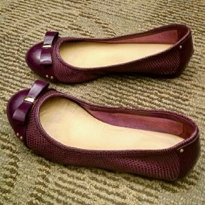 Cole Haan Purple Leather Ballet Flats - VGUC