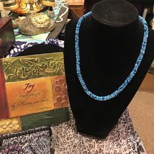 Crocheted beaded necklace