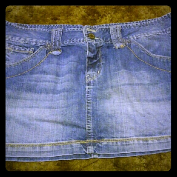Maurices Short Jean Skirt