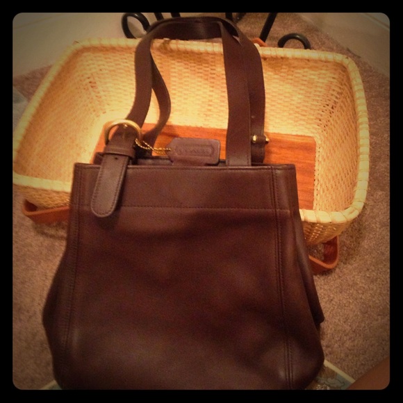 Coach brown satchel/leather
